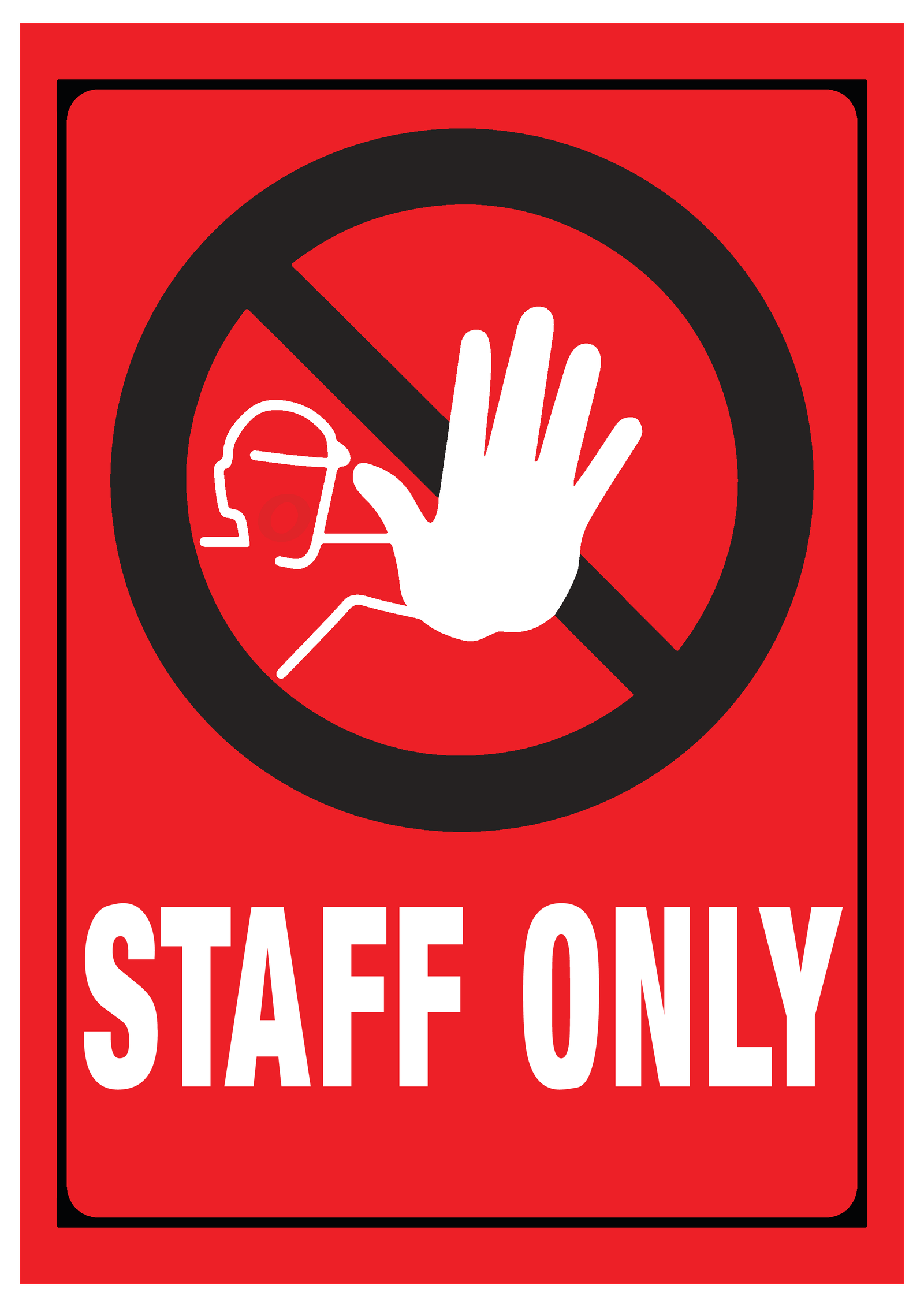 staff only stop sign free download free printable signs