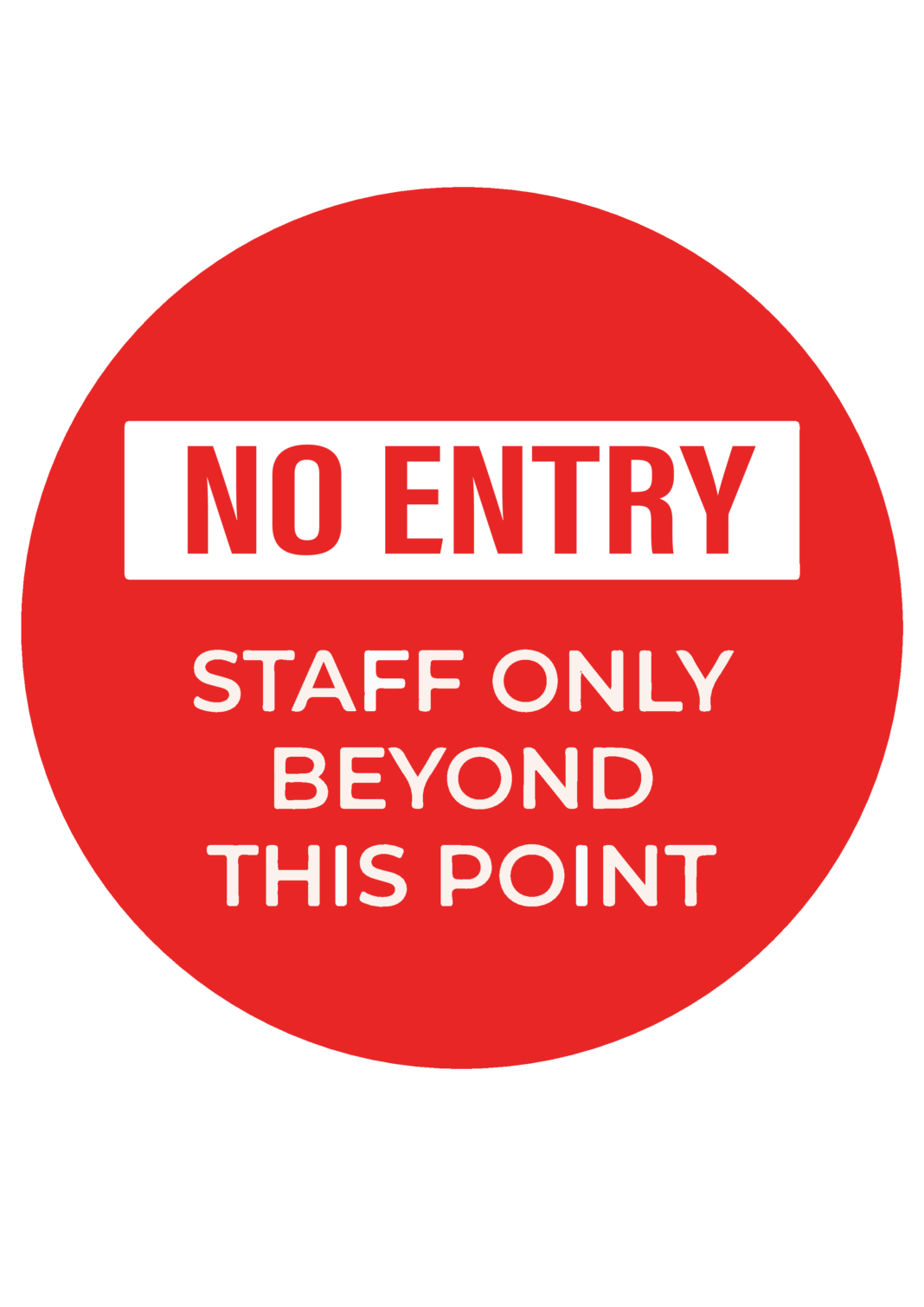Staff Only No Entry Beyond This Point Sign | FREE Download