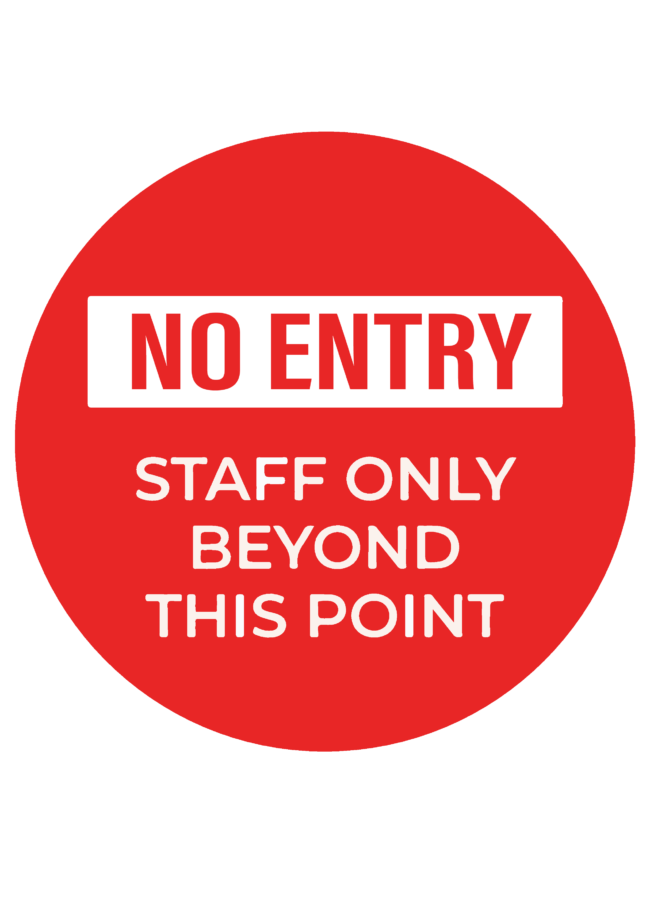 Staff Only No Entry Beyond This Point Sign Free Download