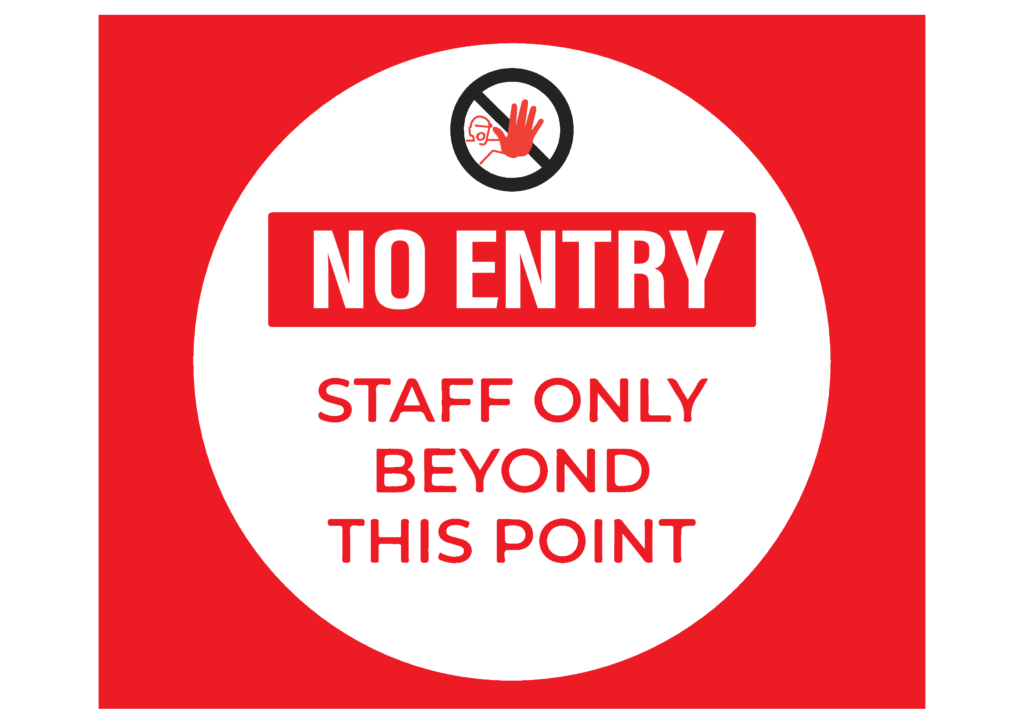 No Entry Staff Only Sign FREE Download Free Printable Signs