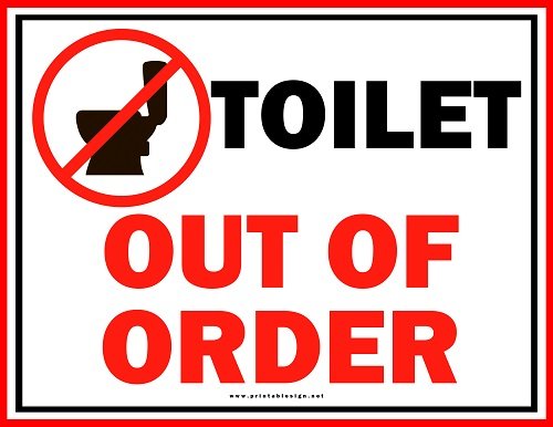 Creative Toilet Out Of Order Sign
