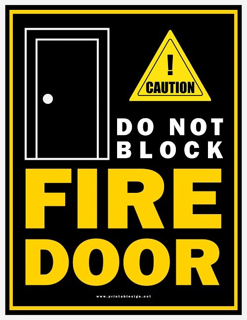 Free Fire Exit Door Sign Format