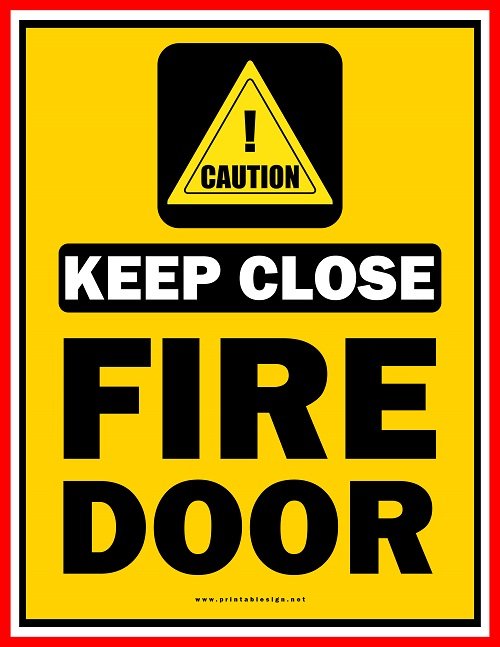 Free Fire Exit Door Sign