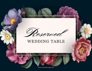 Reserved Wedding Table Signs
