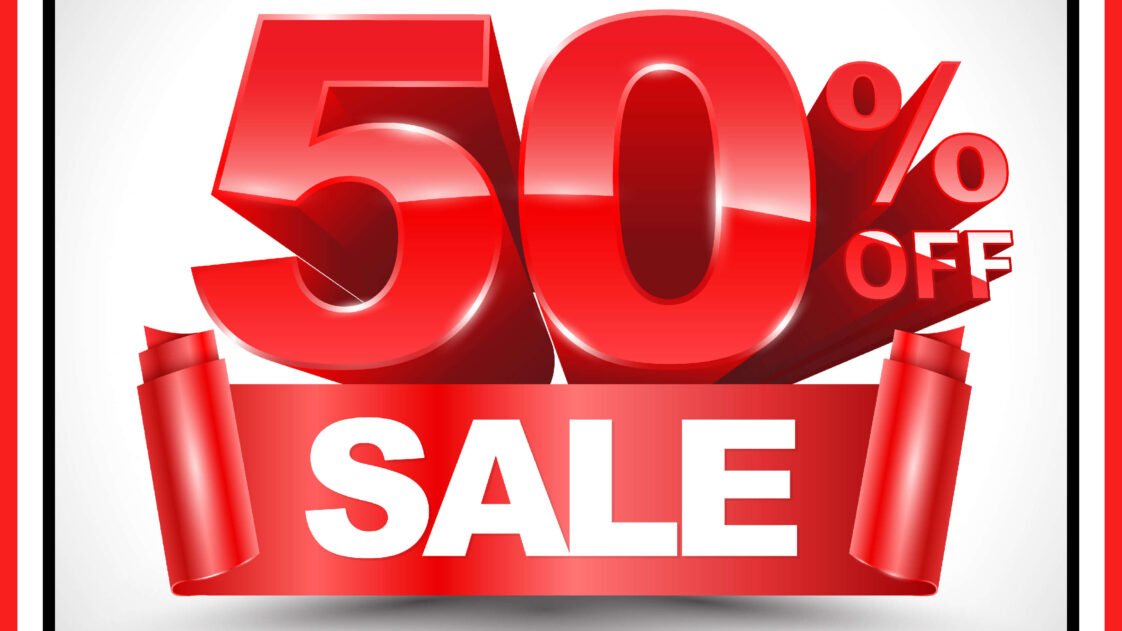 Mega 50 Off Sale Sign FREE Download