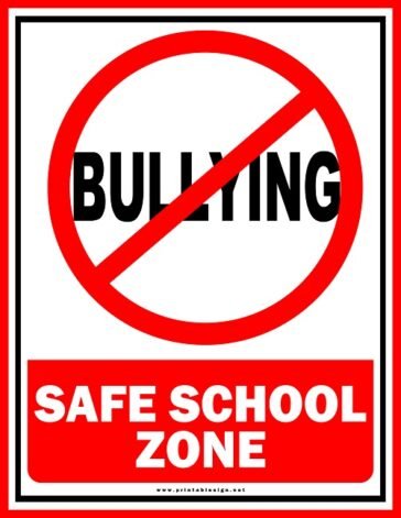 School Safety Sign Pack 20 - Free Printable Signs