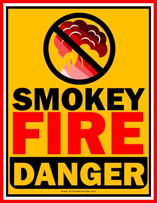 Smoky Fire Danger Sign