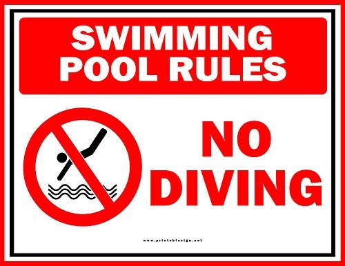 Swimming Pool Rules Signs Format