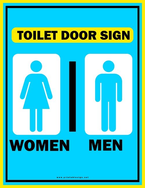 Toilet Door Sign Download