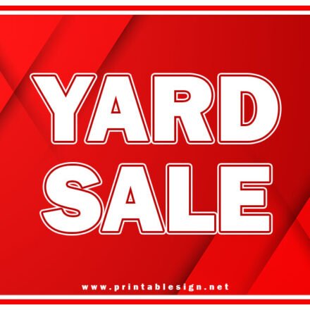 Yard Sale Sign | FREE Download