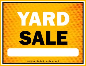 Yard Sale Signs | FREE Download