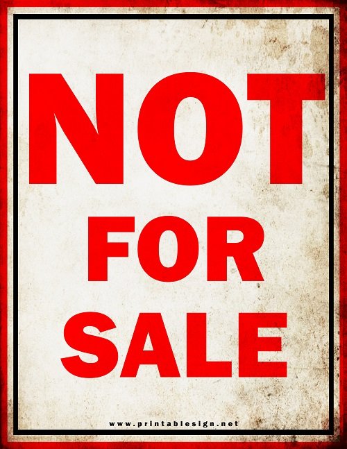 Not For Sale Sign Download