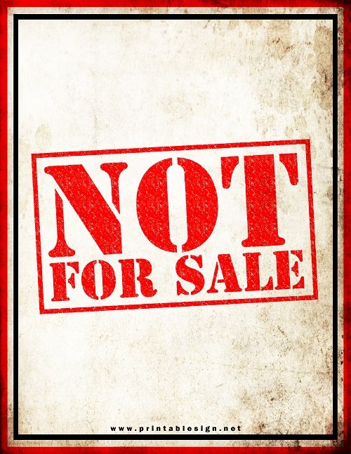 Not For Sale Sign PDF