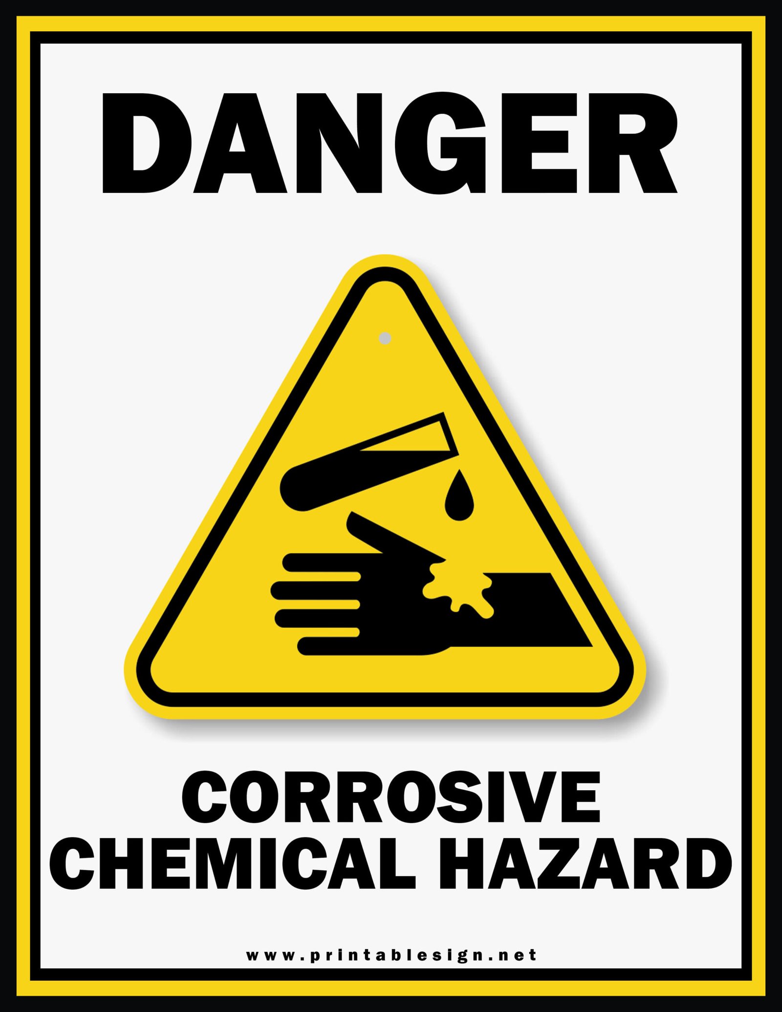 Hazardous Chemicals Safety Signs FREE Download