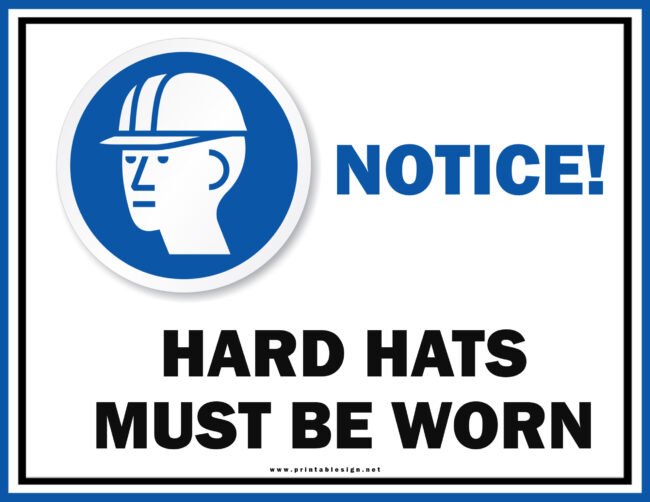 Mandatory Hard Hat Sign
