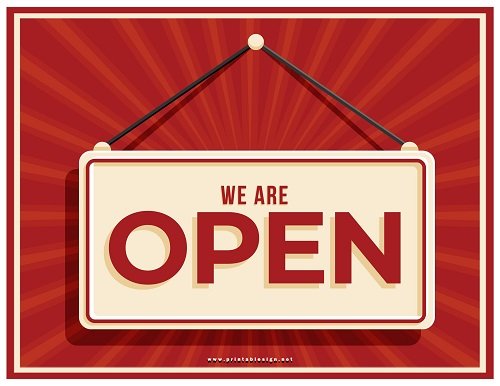 Business Open Sign