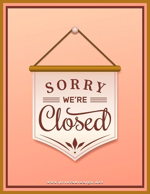 Closed Business Sign PDF