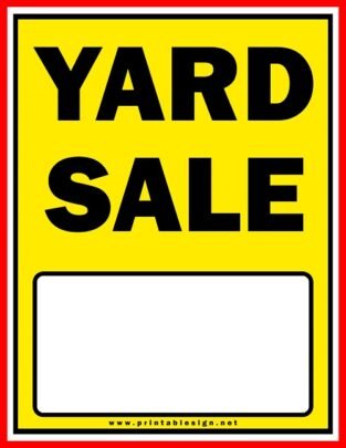Editable Blank Yard Sale Signs | FREE Download