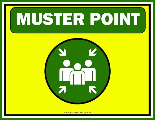 Editable Muster Point Sign