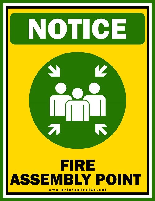 Fire assembly point A sign or self adhesive vinyl sticker EMER79 60 x 40cm 