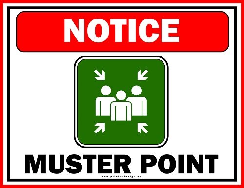 Free Muster Point Sign