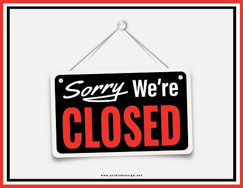 Free Printable Holiday Closed Signs For Businesses FREE