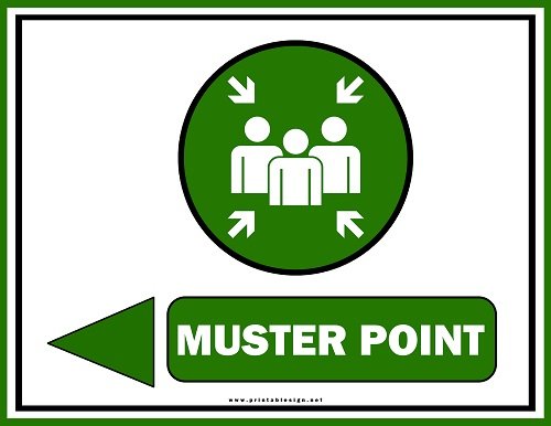Muster Point Sign Template