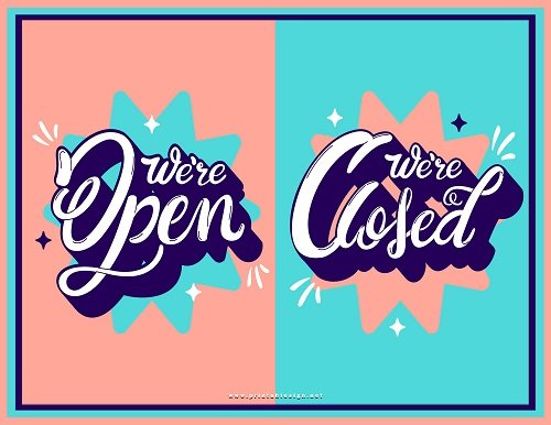 Open And Closed Signs For Businesses