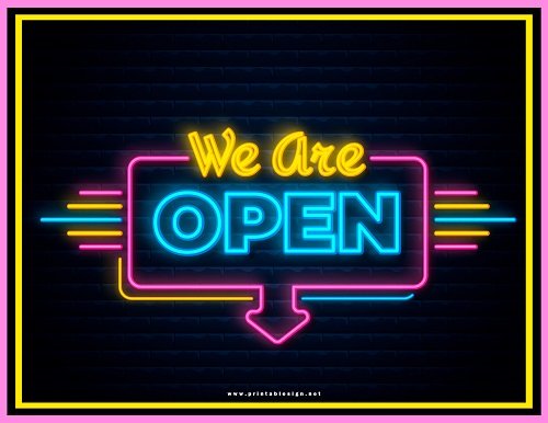 Outdoor Open Sign For Business