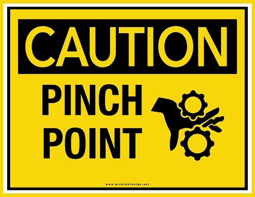 Pinch Point Safety Sign