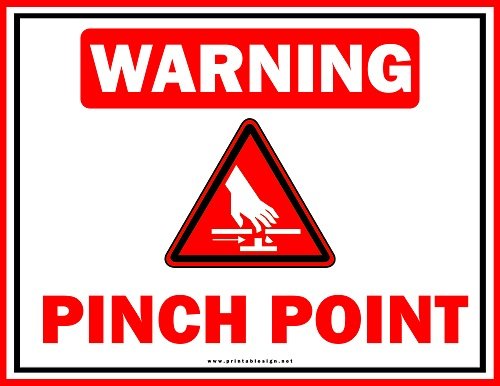 Pinch Point Safety Signs Format