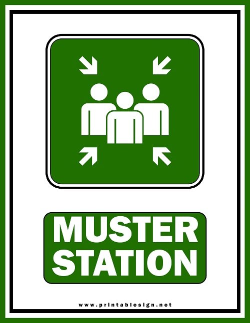 Print Ready Muster Point Sign