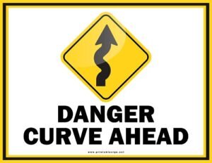 Dangerous Curve Ahead Sign | FREE Download