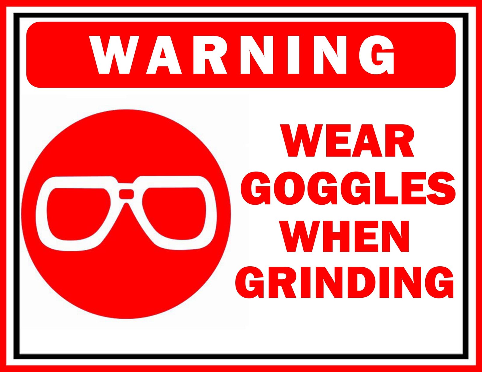 Printable Goggles Safety Sign Pdf Free Download