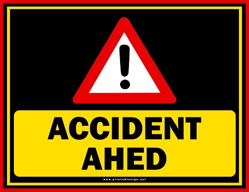 Accident Ahead Sign PDF | FREE Download