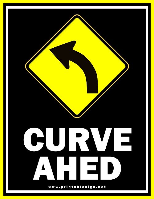 Curve Ahead Road Sign