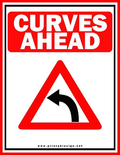 Curves Ahead Sign Format