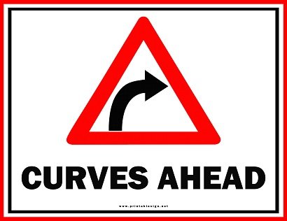 Curves Ahead Sign Template