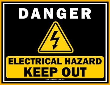 Danger Electrical Hazard Keep Out sign Template | FREE
