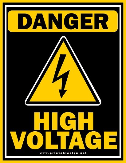 Danger High Voltage Sign Template