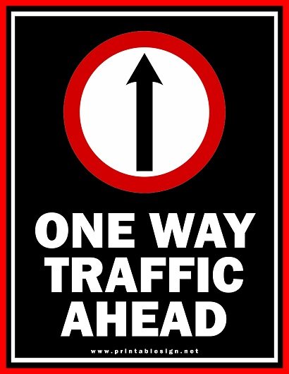Editable One Way Traffic Ahead Sign Format