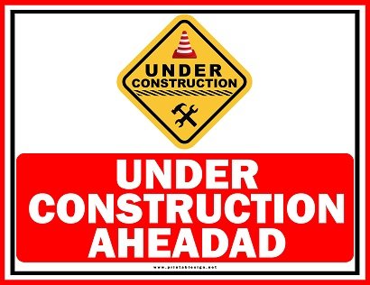 Free Construction Ahead Sign PDF