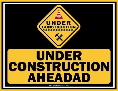 Free Construction Ahead Sign Template