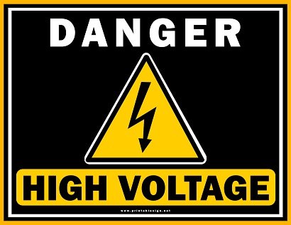 Free Danger High Voltage Sign PDF | FREE Download