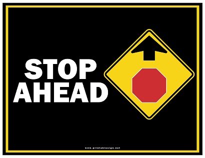 Free Stop Ahead Sign Template