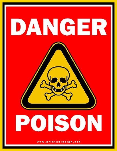 Print Ready Danger Poison Sign