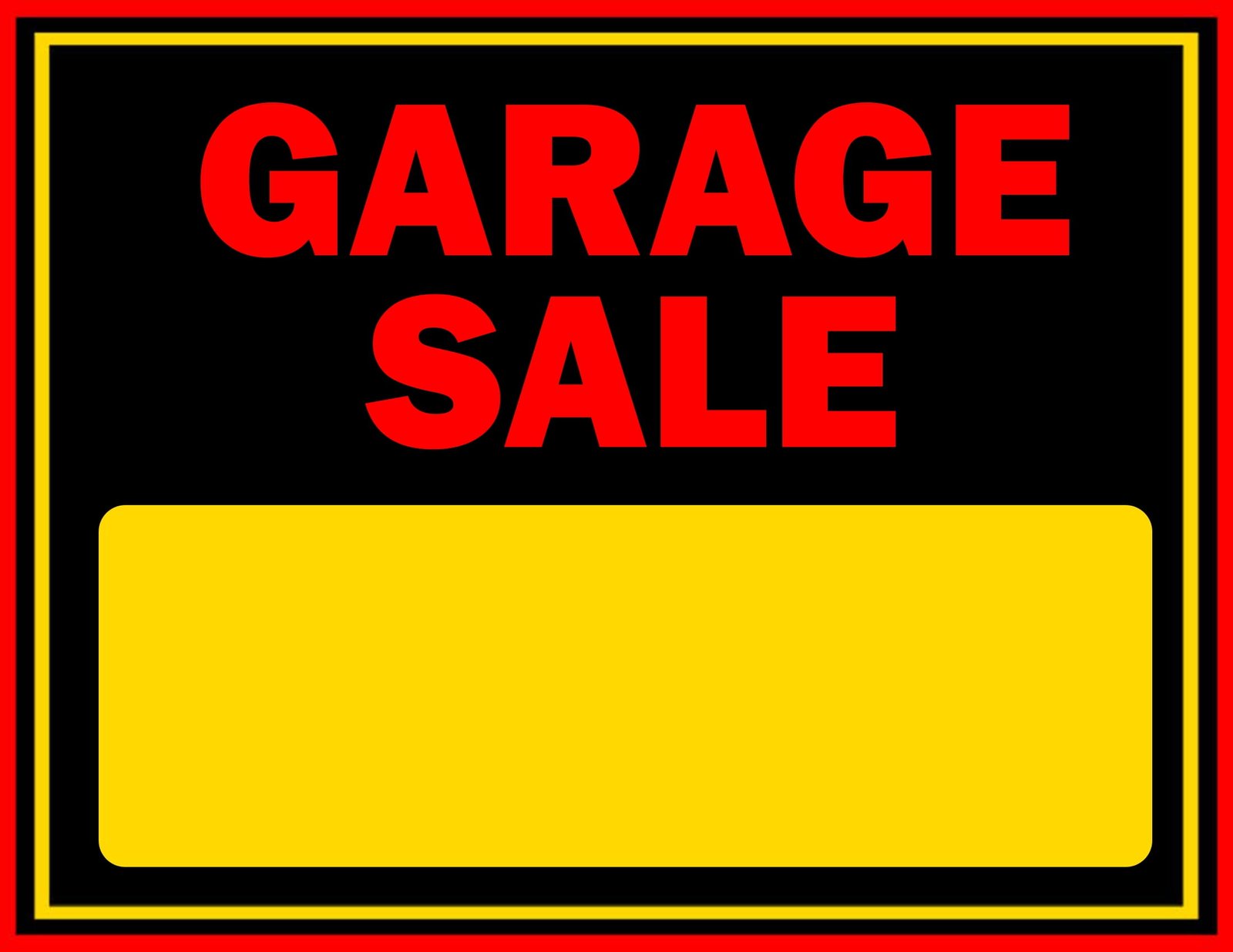Printable Garage Sale Signs Sample FREE Download