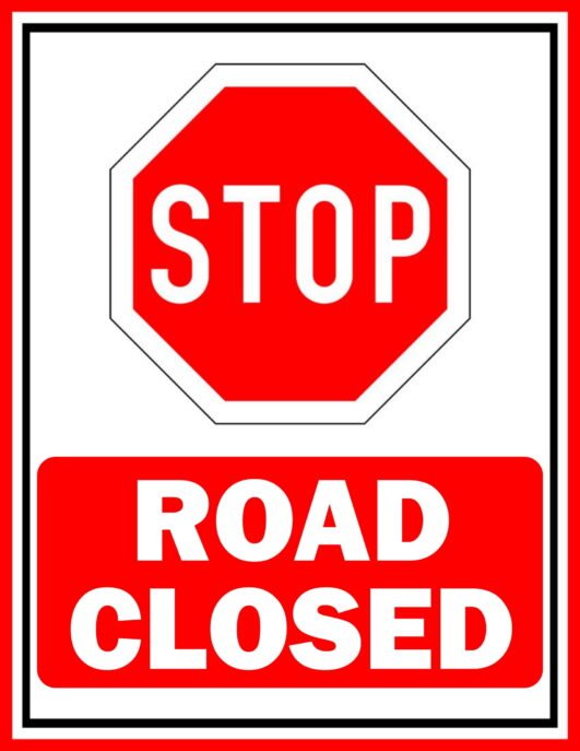 Printable Road Closed Ahead Sign | FREE Download