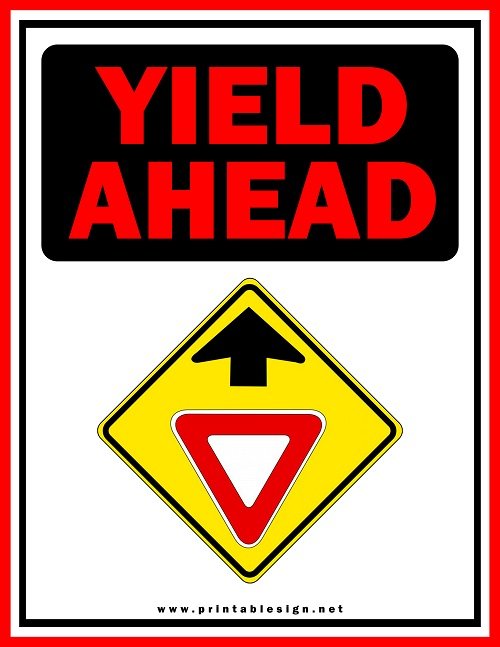 Yield Ahead Sign PDF