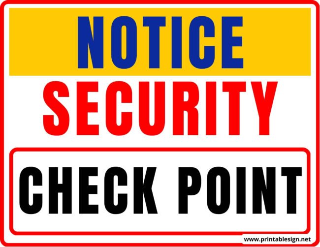 Airport Security Sign